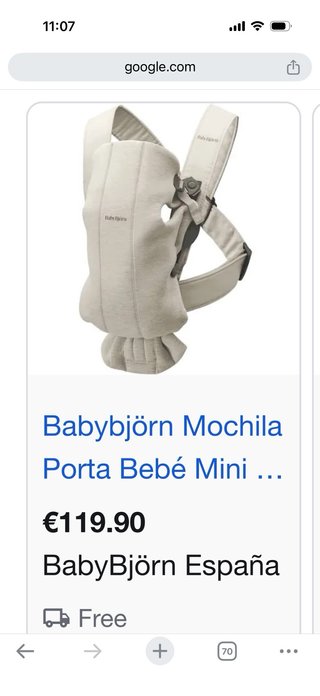 Mochila Porta Bebé BabyBjörn Beige