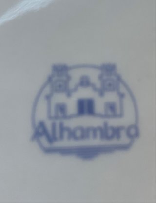 Vajilla Porcelana Alhambra 12 serv. / filo de oro