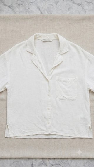 Camisa Stradivarius Blanca Talla S