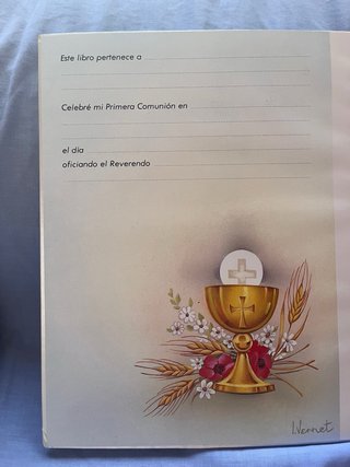 libro de mi primera comunión