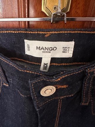 Jeans Mango Oscuros Talla 34