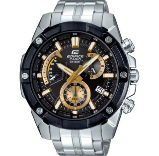 Reloj Casio Edifice Cronógrafo Dorado y Plateado