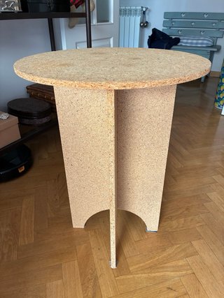 Mesa camilla con falda de tela