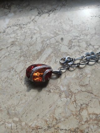 Collana Boccadamo con pendente arancione