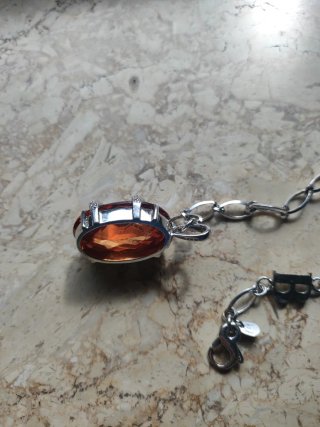 Collana Boccadamo con pendente arancione