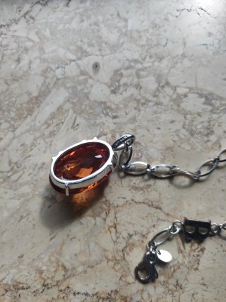 Collana Boccadamo con pendente arancione