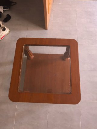 Mesa de centro madera y cristal