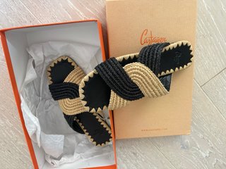 Sandalias Castañer Beige y Negro