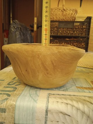 Mortero de madera de olivo