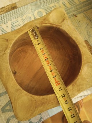 Mortero de madera de olivo