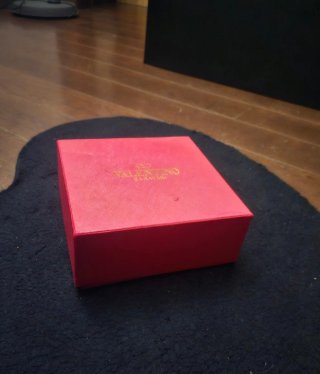 Cintura Valentino Pelle Nera Fibbia Oro