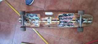 Monopatín largo madera 1m