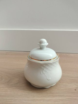 Azucarero Bidasoa Porcelana Dorado