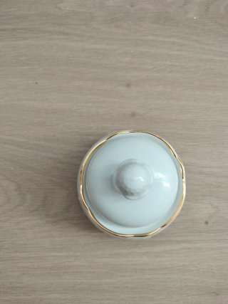 Azucarero Bidasoa Porcelana Dorado