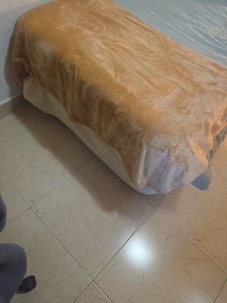 Cabecero madera, colchón y canapé 90