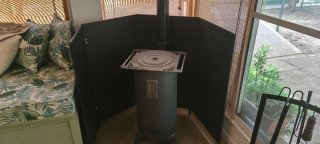 Estufa de leña hierro con accesorios