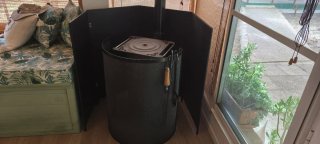 Estufa de leña hierro con accesorios