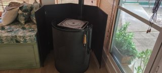 Estufa de leña hierro con accesorios
