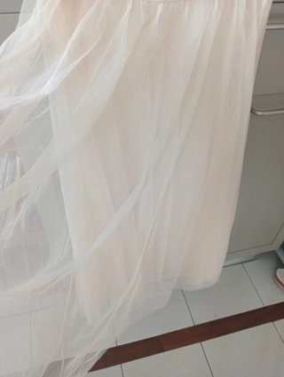 Gonna lunga in tulle H&M panna