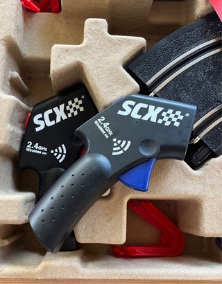 Scalextric Compact Chrono Masters + set curva