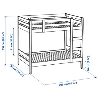 Litera Ikea Mydal individual madera pino