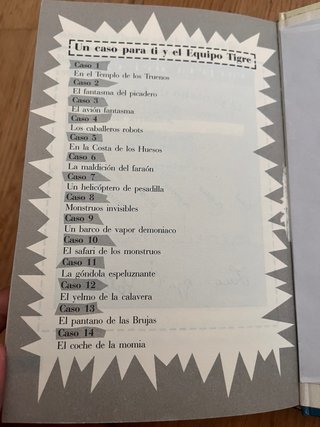 Libro UN CASO PARA TÍ Y EL EQUIPO TIGRE
