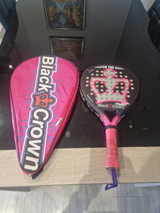 Pala pádel Black Crown rosa + funda
