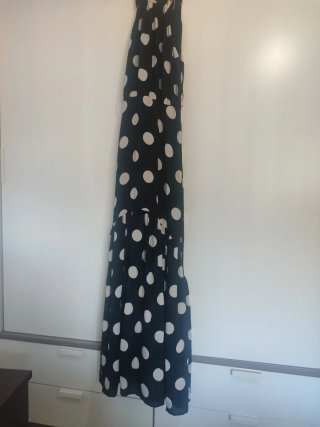 Vestido largo lunares Mango