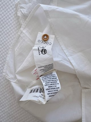 Camisa blanca bebé 9-12 meses