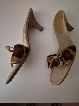 Sandalias Car Shoe Beige Multicolor