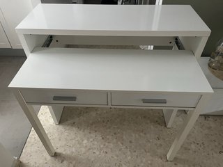Mesa escritorio blanca con cajones 1,00x36 alto 88