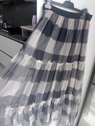 Gonna lunga Manu' a balze tulle