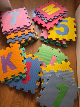 Puzzle Suelo Acolchado Números y Letras
