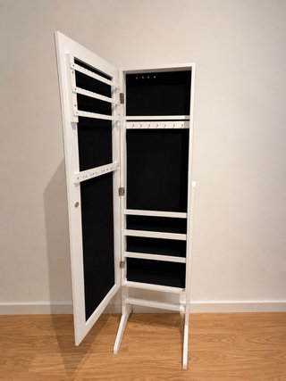 Espejo joyero blanco 155x36x8 cm