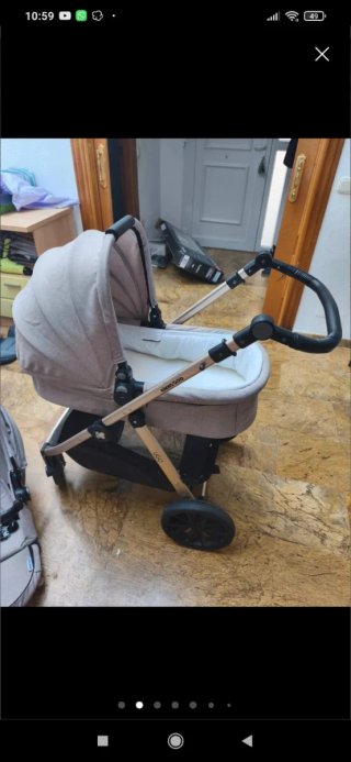 Carrito de bebé 3 piezas