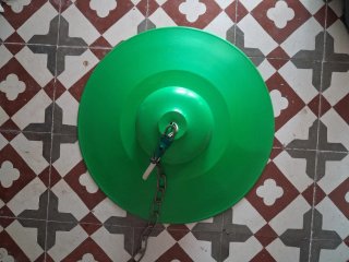 Lámpara de techo verde metálica
