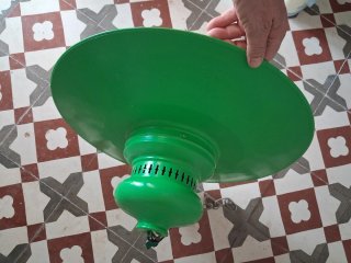 Lámpara de techo verde metálica