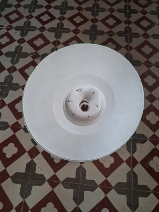 Lámpara de techo verde metálica