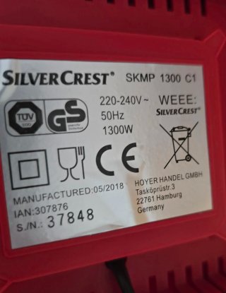 Batidora Amasadora Silvercrest Roja