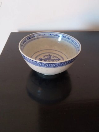 Juego de 6 cucharas de porcelana azul y blanco