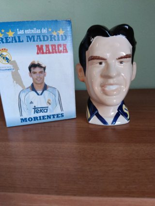 Taza Real Madrid Morientes NUEVA en su caja