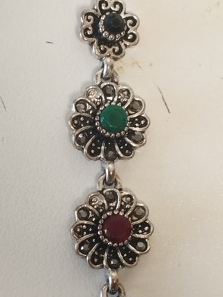 Pulsera Vintage Plata Multicolor