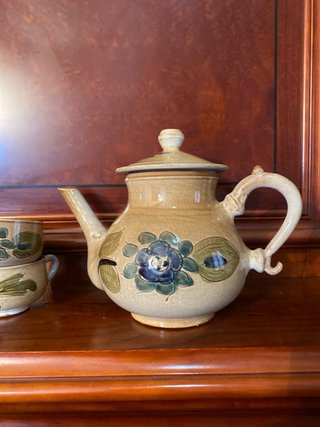 Juego de té de cerámica floral