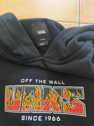 Sudadera Vans Negra Talla XL (13-14 años)