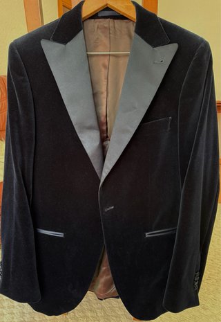 Chaqueta de terciopelo negra