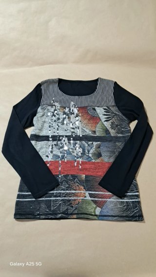 Maglia donna manica lunga fantasia