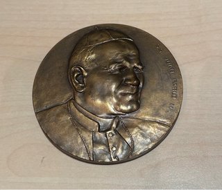 Medaglia commemorativa in bronzo fnmt di Giovanni Paolo II