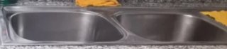 Fregadero doble inoxidable con escurridor