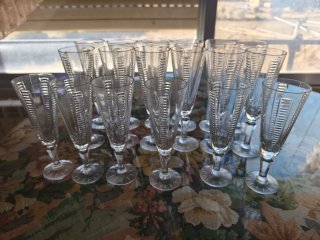 Copas de champán vintage cristal tallado