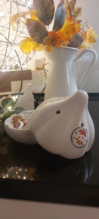 Bote Ajos cerámica Porcelana